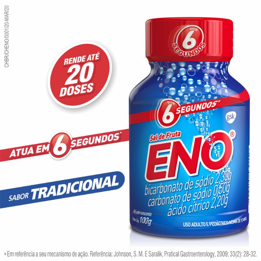 Sal De Fruta Eno Tradicional 100g P&oacute; Efervescente