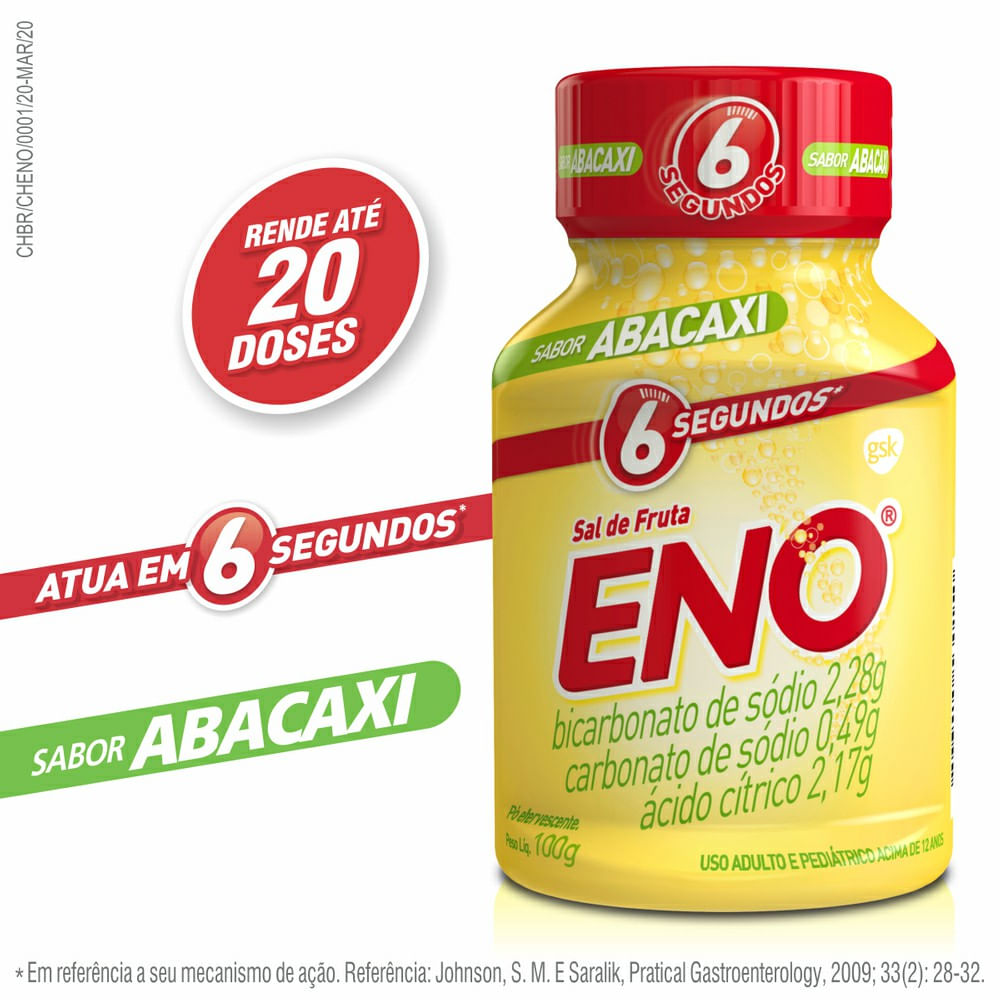 Sal De Fruta Eno Sabor Abacaxi 100g