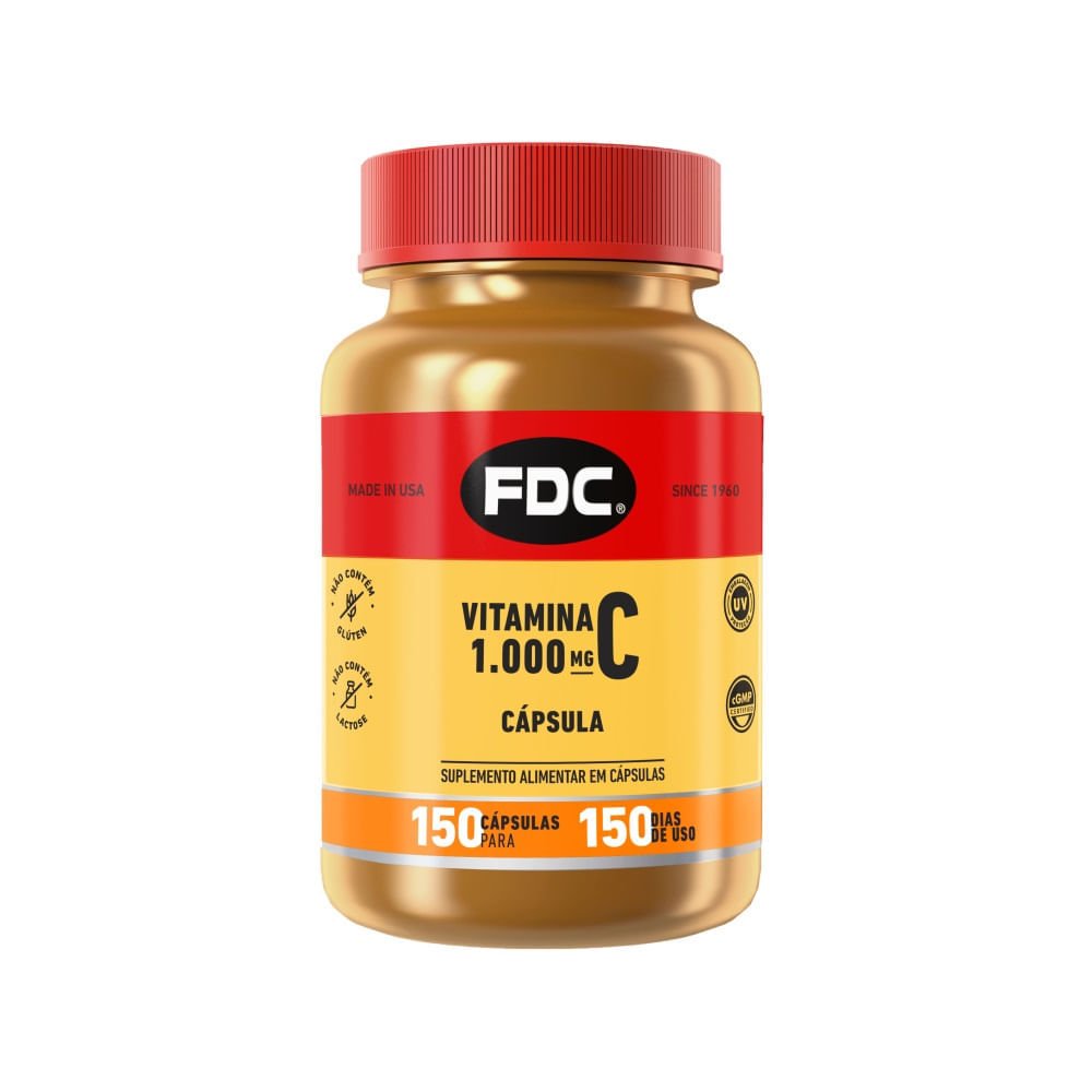 Vitamina C FDC &Aacute;cido Asc&oacute;rbico 1000mg 150 C&aacute;psulas