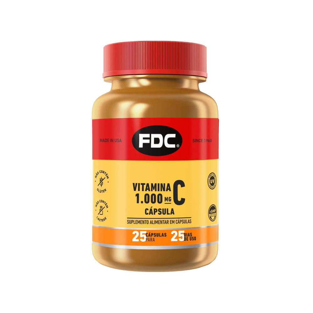 Vitamina C FDC &Aacute;cido Asc&oacute;rbico 1000mg 25 C&aacute;psulas