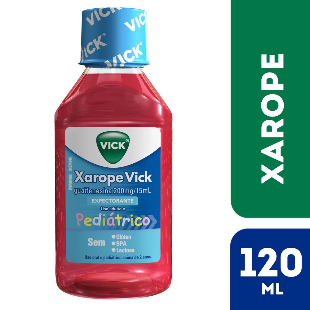 Xarope Pedi&aacute;trico Vick 200mg/15ml Frasco 120ml + Copo Medidor
