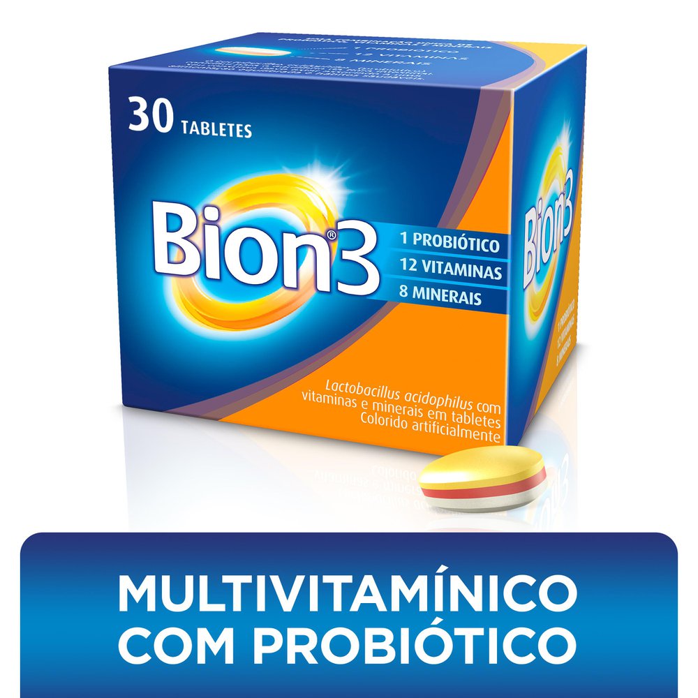 Complexo Vitam&iacute;nico Bion 3 Merck 30 Tabletes