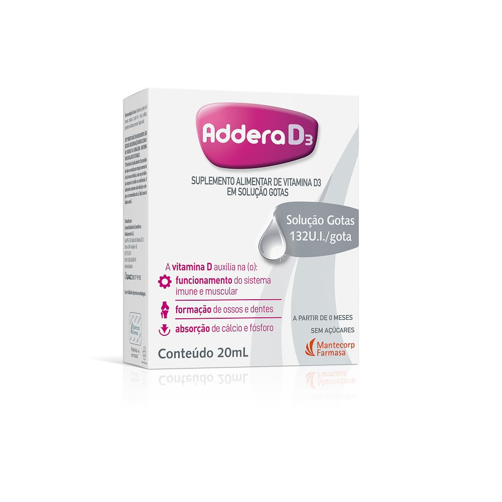 Addera D3 Gotas 132U.I Mantecorp 20ml
