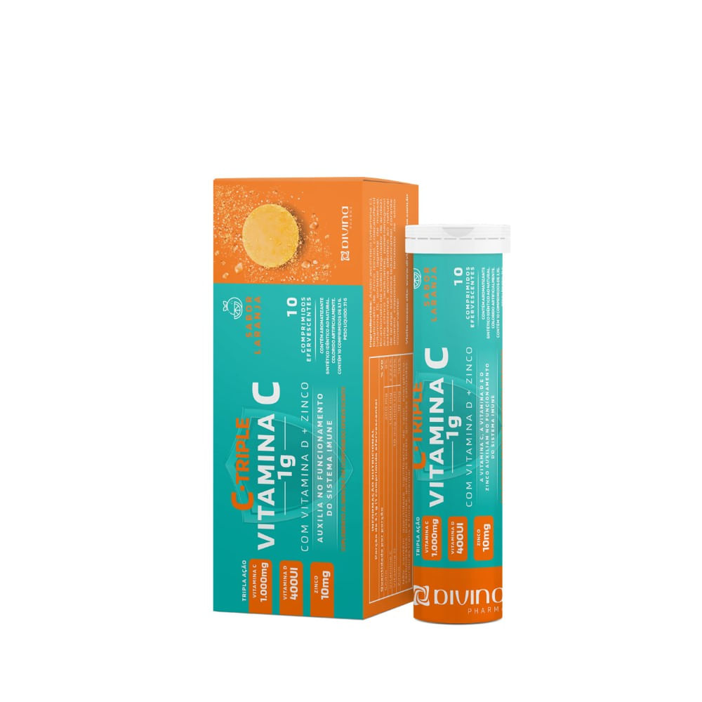 Vitamin C + Zinco + Vitamina D C-Triple 1g 10 Comprimidos