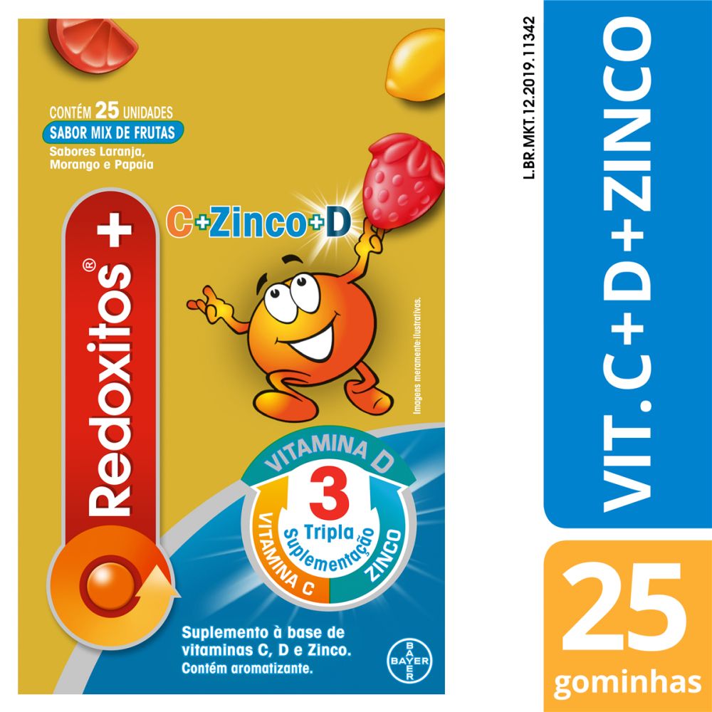 Redoxitos+ Vitamina C + D E Zinco 25 Unidades