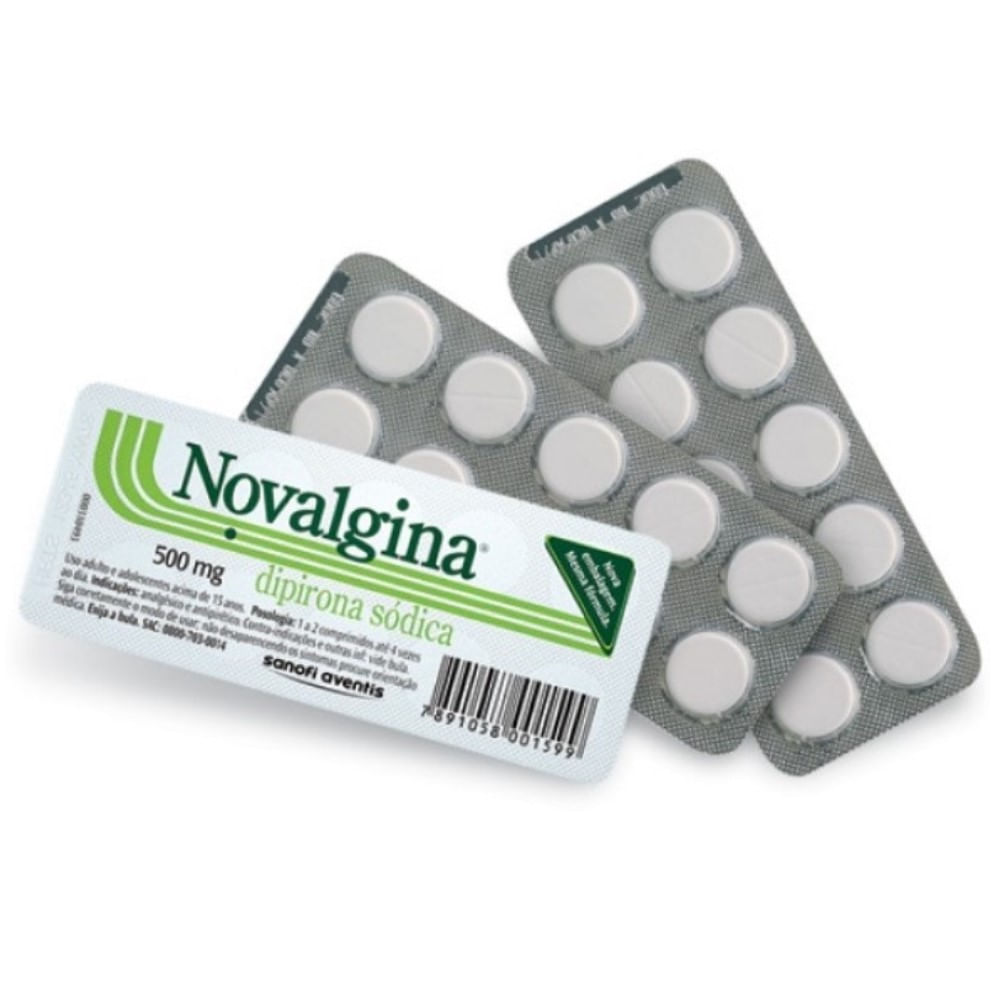 Analg&eacute;sico e Antit&eacute;rmico Novalgina 500mg 10 Comprimidos