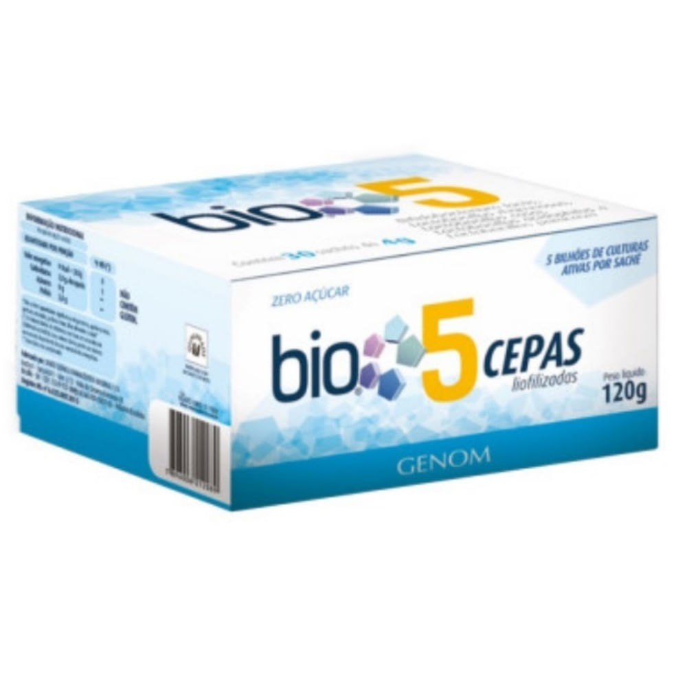Probi&oacute;tico Bio 5 Cepas Liofilisadas 30 Saches de 4g