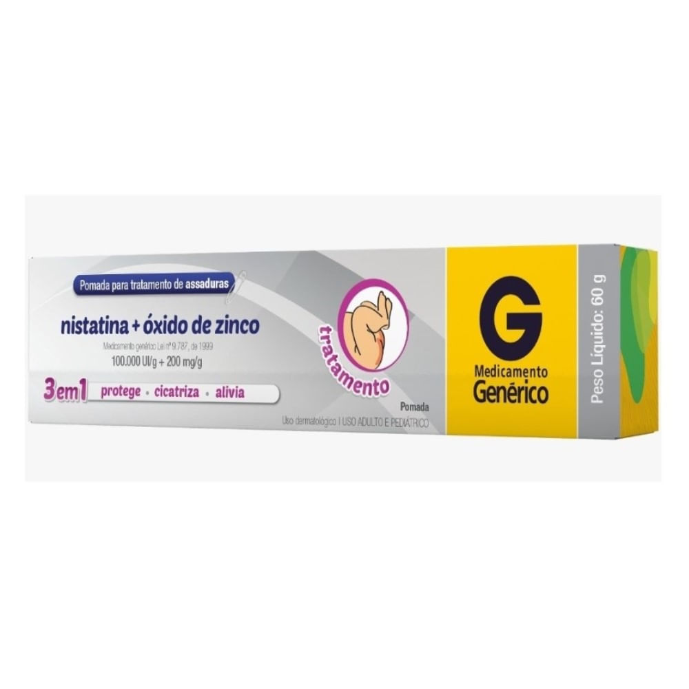 Nistatina + Oxido de zinco Cimed Pomada 60g