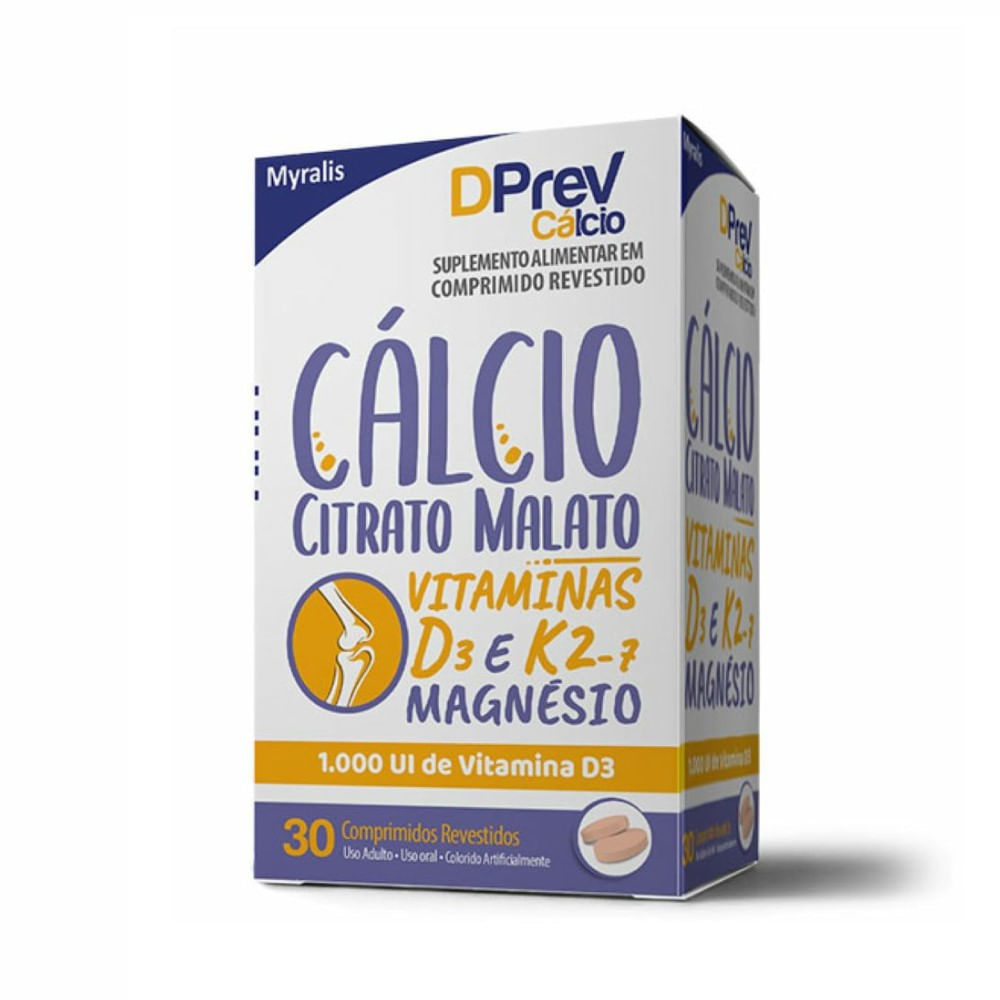 Suplemento Alimentar Dprev C&aacute;lcio 1000 UI 30 Comprimidos