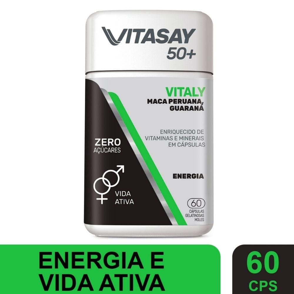 Suplemento Vitam&iacute;nico Vitasay 50+ Vitaly 60 C&aacute;psulas