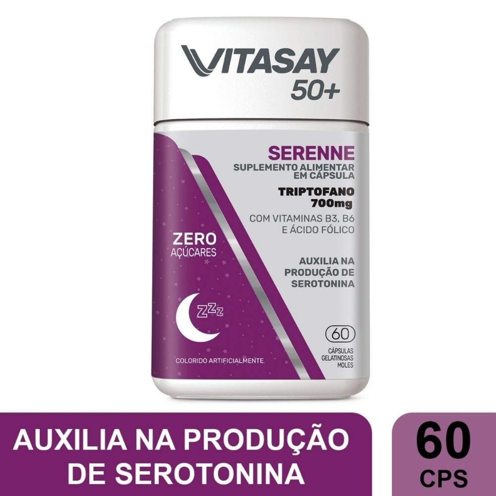 Suplemento Alimentar Vitasay 50+ Serenne 60 C&aacute;psulas