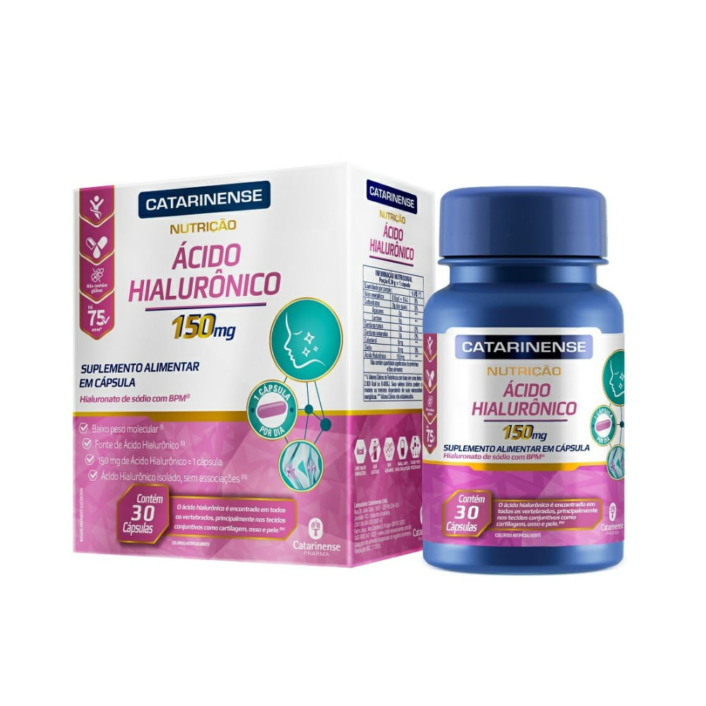 &Aacute;cido Hialur&ocirc;nico Catarinense 150mg 30 Comprimidos