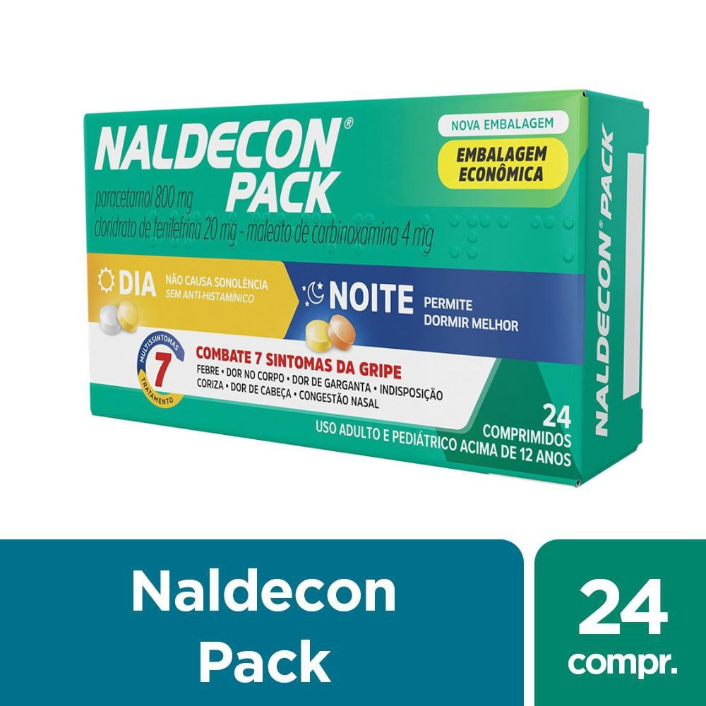 Naldecon Pack Dia e Noite Caixa com 24 Comprimidos