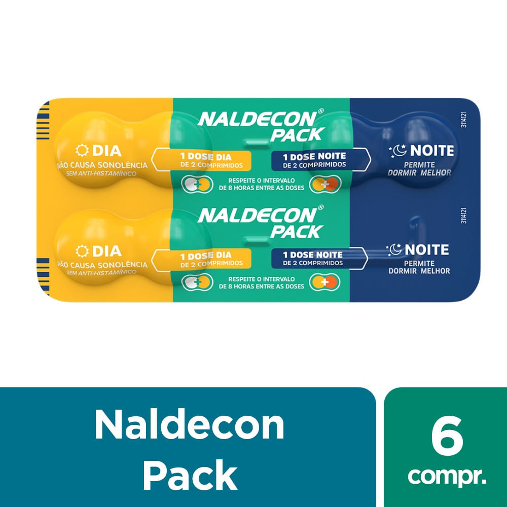 Naldecon Pack Noturno e Diurno com 6 Comprimidos