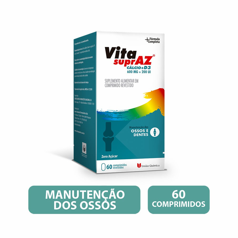Suplemento Alimentar Vita Supraz +D3 60 Comprimidos