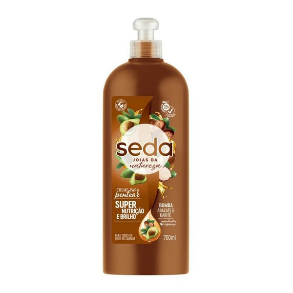 Creme Para Pentear Seda Joias Da Natureza Bomba Abacate e Karité 700ml