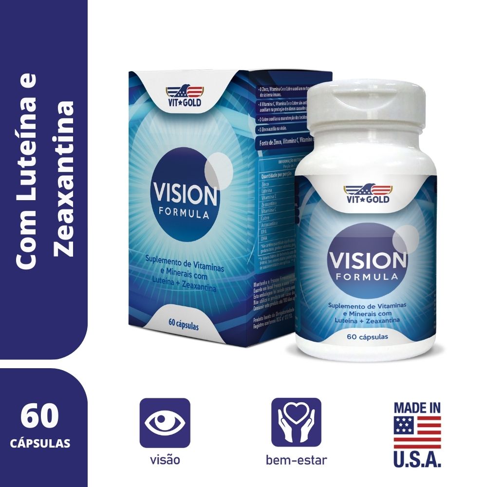 Suplemento Vitam&iacute;nico Vitgold Vision Formula 60 C&aacute;psulas