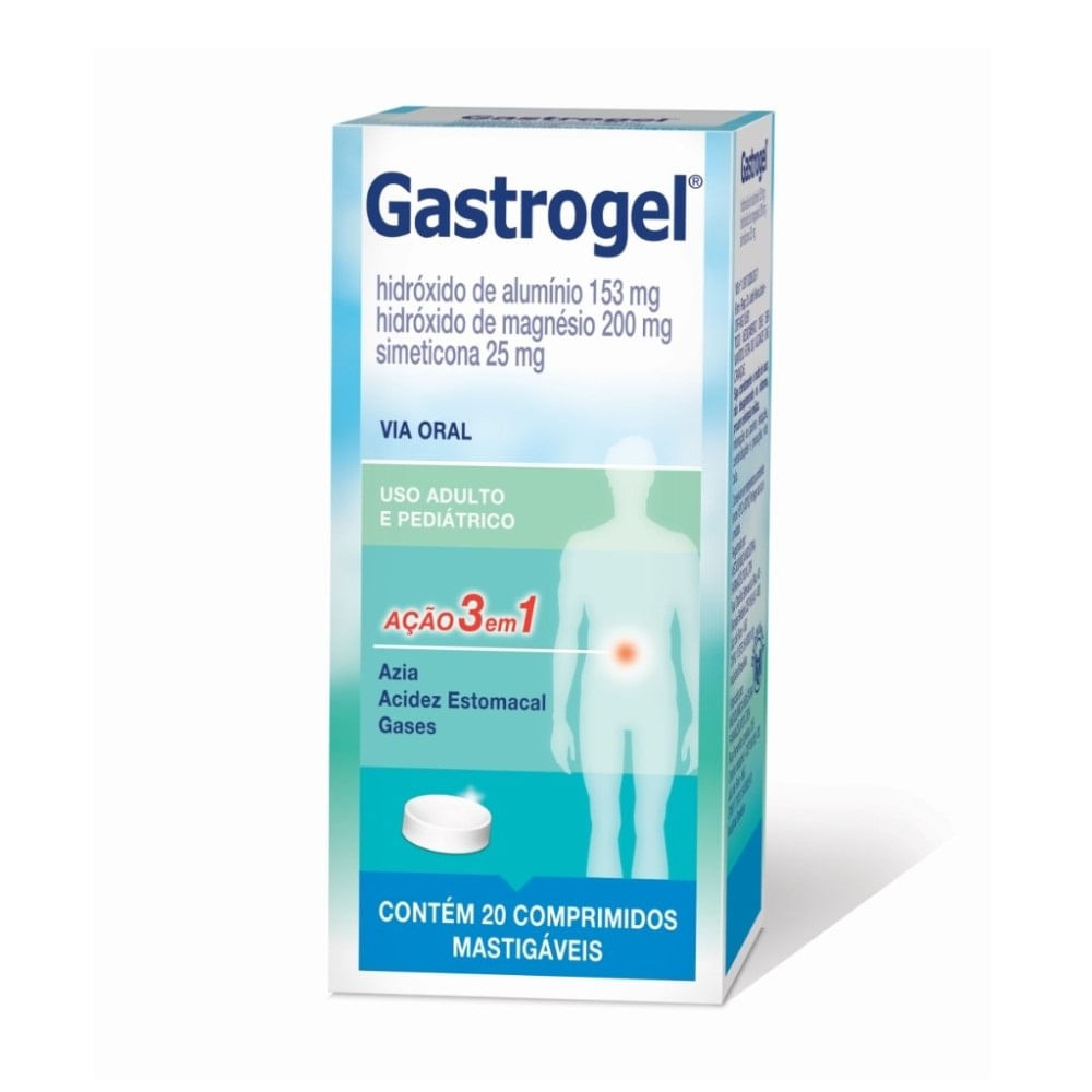 Gastrogel Medqu&iacute;mica 20 Comprimidos Mastig&aacute;veis