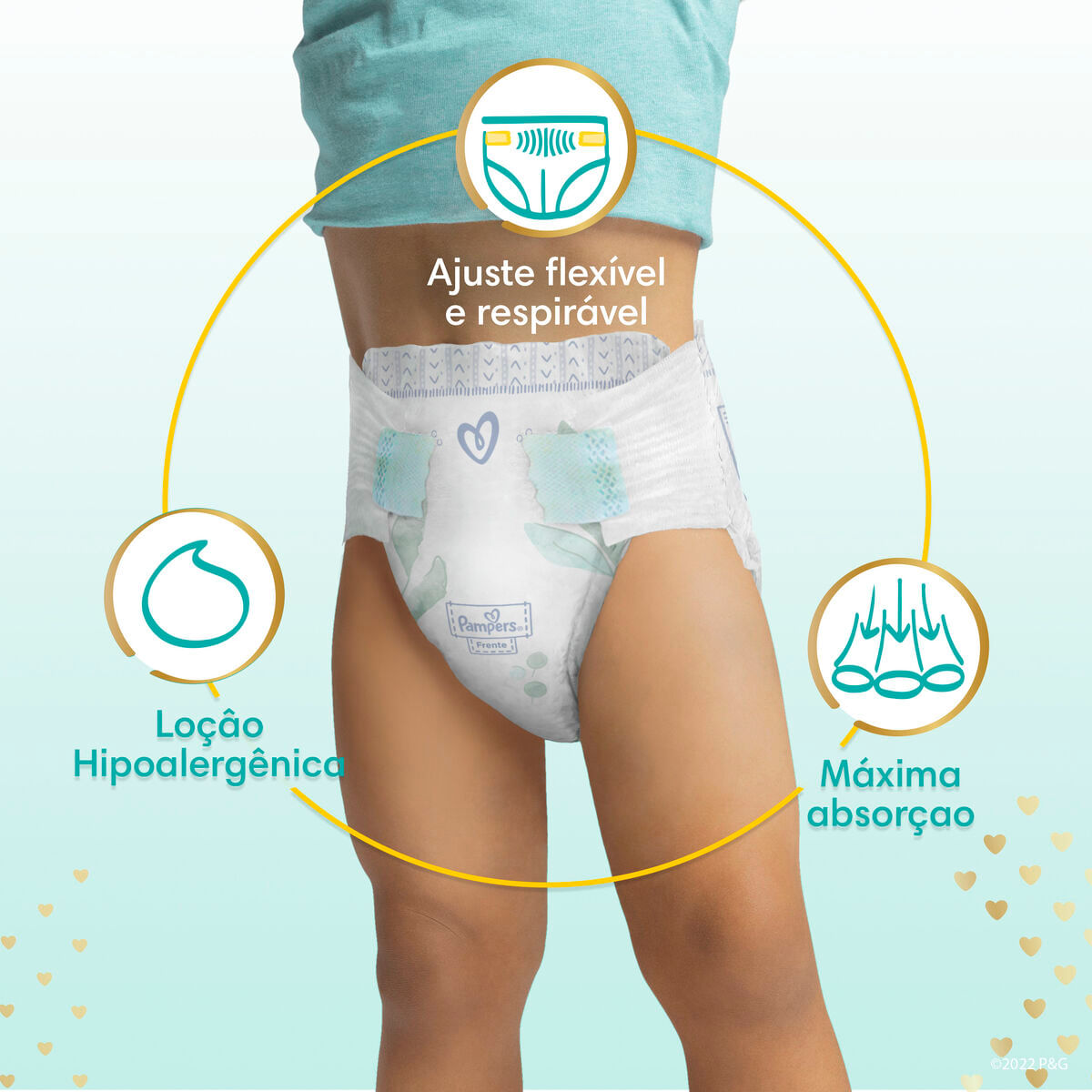 Fralda Descartável Pampers Premium Care XG Pacote com 60 Unid — foto 9