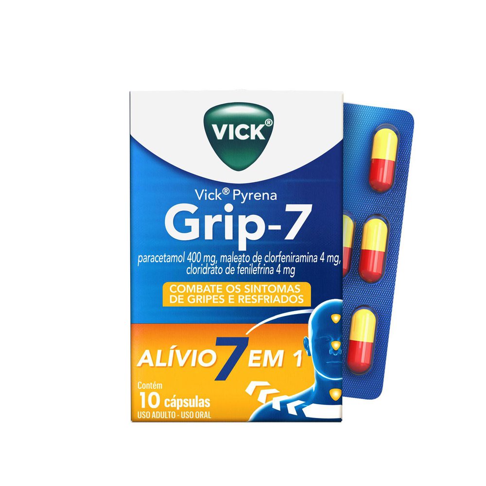 Grip-7 Vick Pyrena 10 C&aacute;psulas