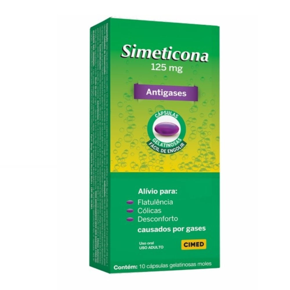 Simeticona 125mg Cimed 10 C&aacute;psulas Moles