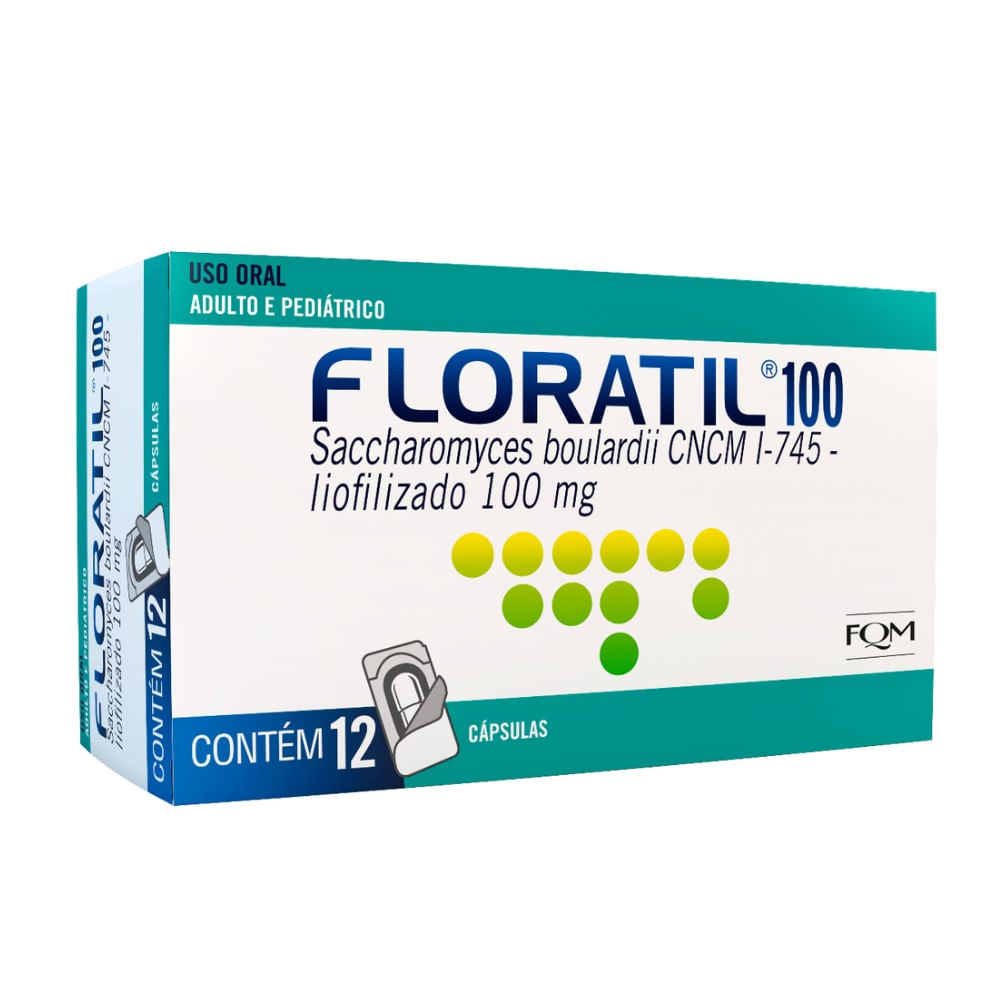 Floratil 100mg Fqm 12 C&aacute;psulas Gel Dura